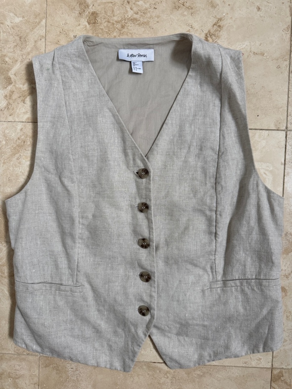 & Other Stories Tailored Linen Vest